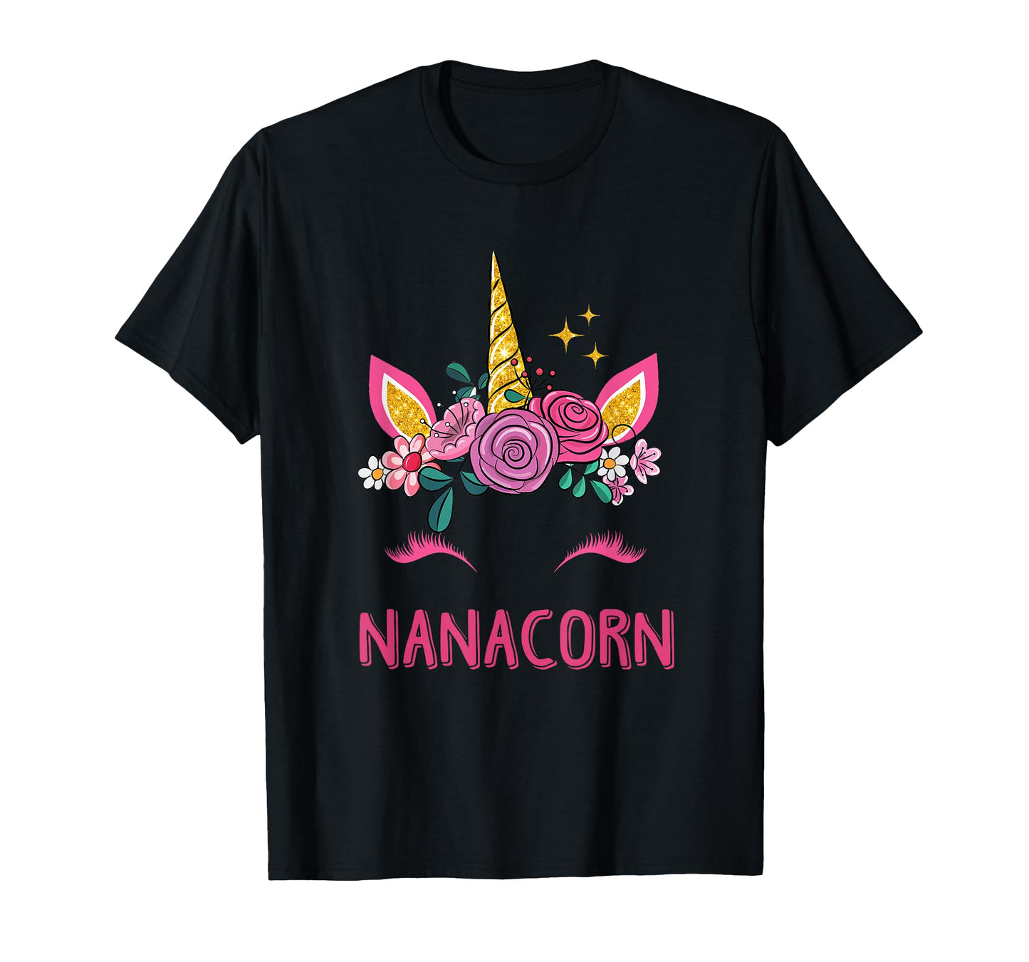 Nanacorn Nana Unicorn Girl Grandma Kids Mother's Day T-Shirt