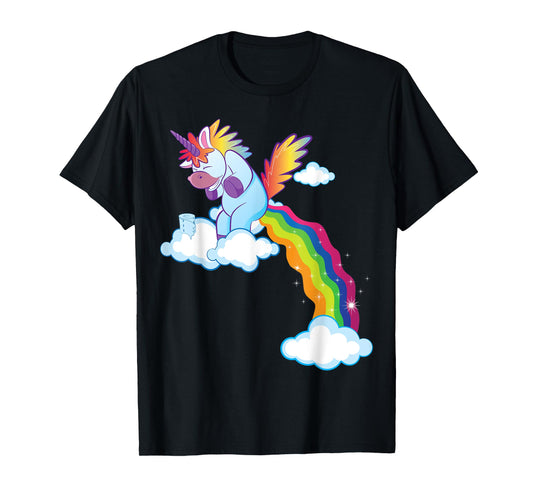 Unicorn Lover Gift Funny Rainbow Pooping Unicorn T-Shirt