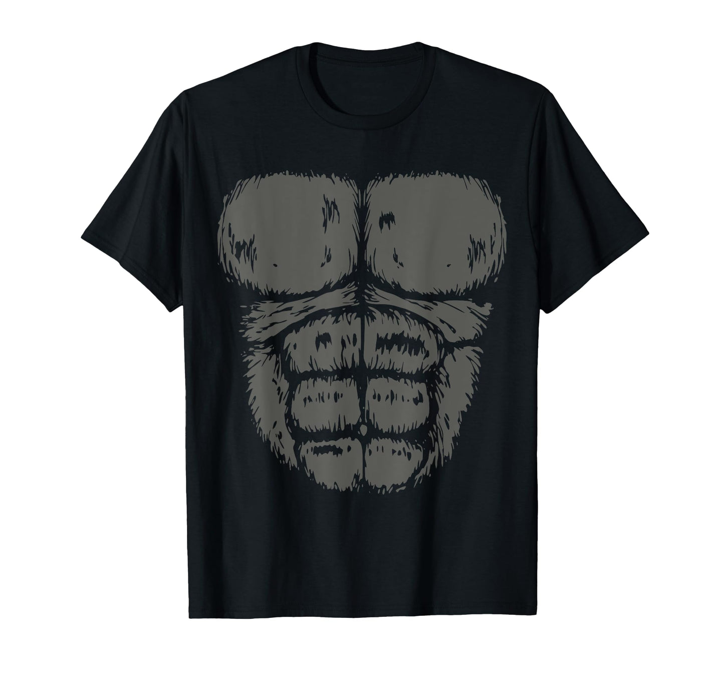 Gorilla Monkey Belly Chest Costume DIY Halloween T-Shirt