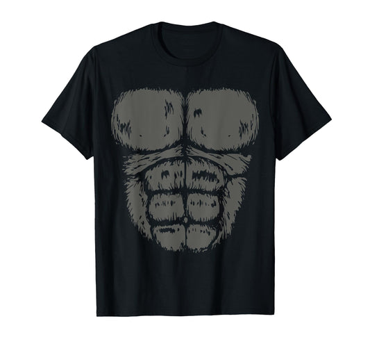 Gorilla Monkey Belly Chest Costume DIY Halloween T-Shirt