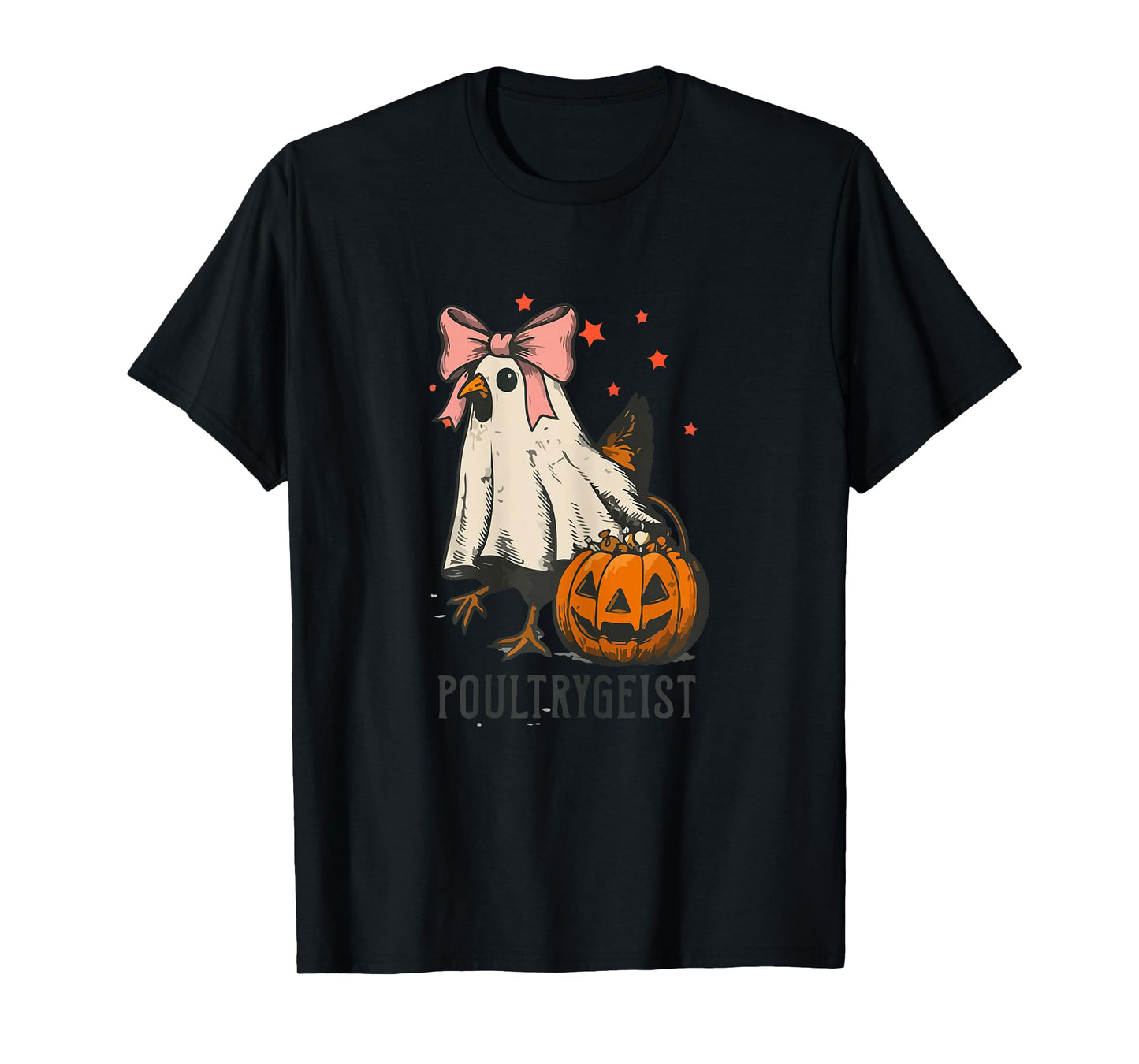 Poultrygeist Funny Chicken Ghost Halloween Spooky Season T-Shirt