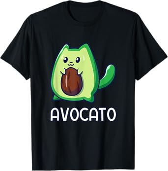Avogato Avocado Cat Vegan Men Women Kids T-Shirt