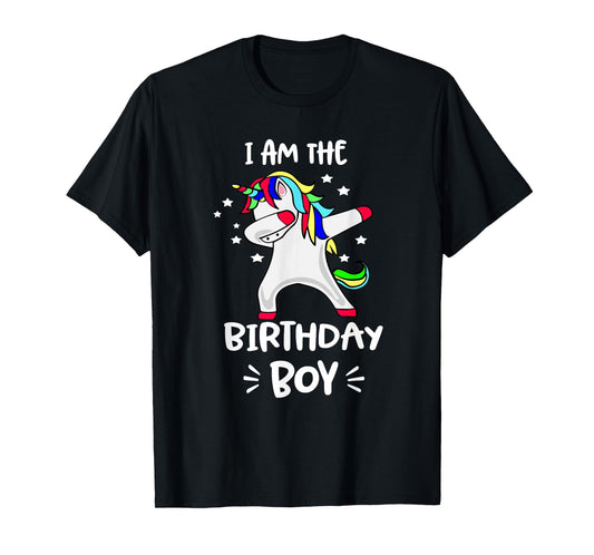 I Am The Birthday Boy Unicorn Shirt Dabbing Unicorn Shirt T-Shirt