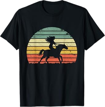 Girl Horse Riding Shirt Vintage Cowgirl Texas Ranch T-Shirt
