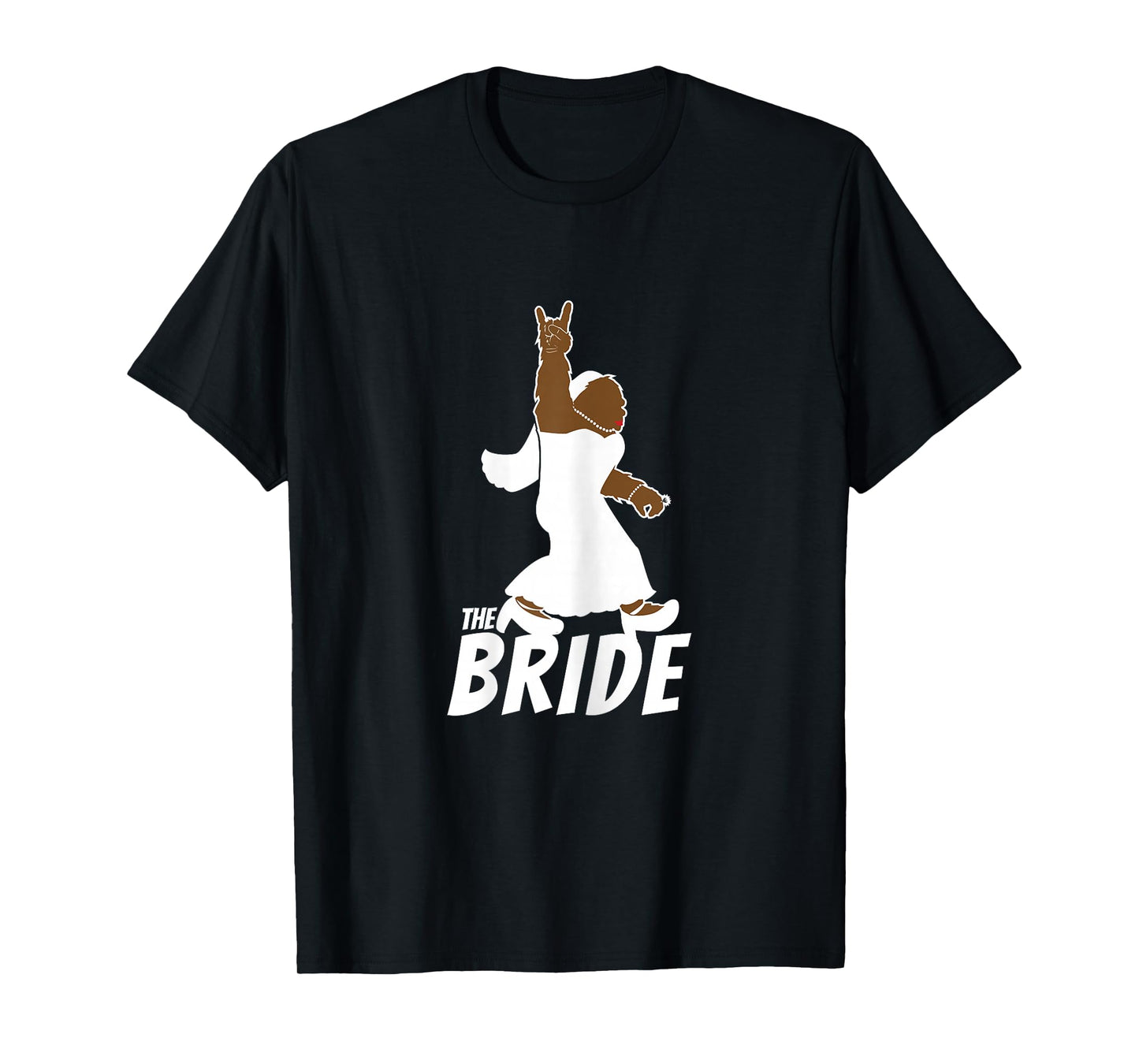 Funny Bigfoot Rock and Roll Wedding Party Gift for Bride T-Shirt