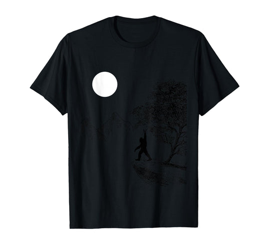 Rock On Bigfoot Hiding in Forest for Sasquatch Hunters T-Shirt