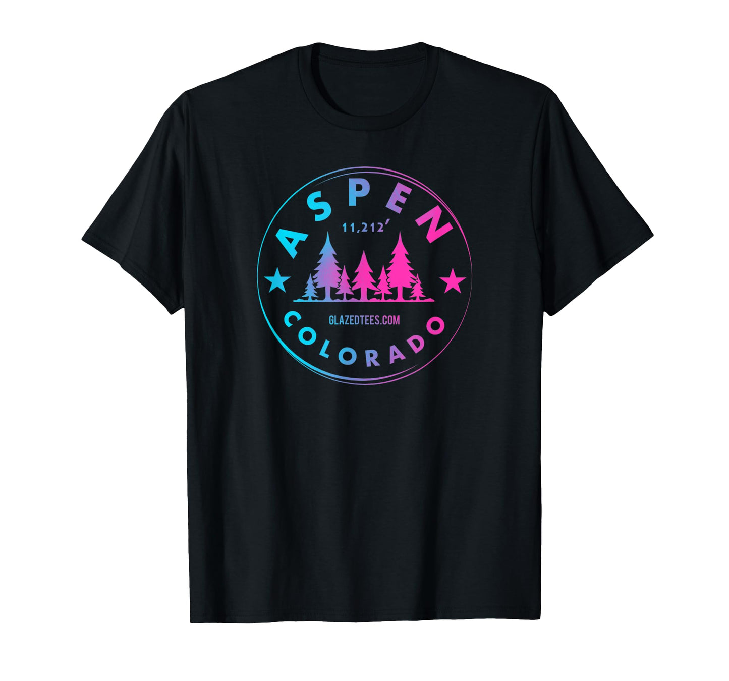 Aspen Colorado - Retro Big Mountain Forest T-Shirt