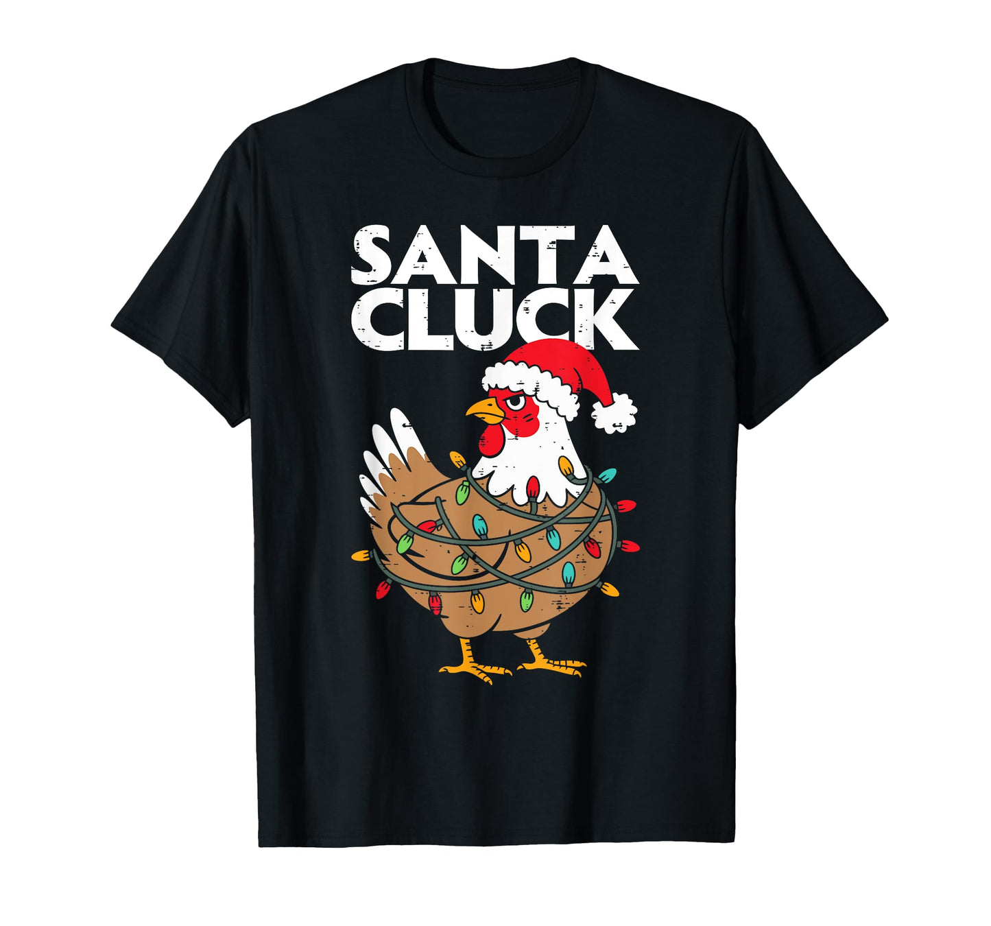 Chicken Christmas Santa Funny Holiday Men Women Kids Boys T-Shirt