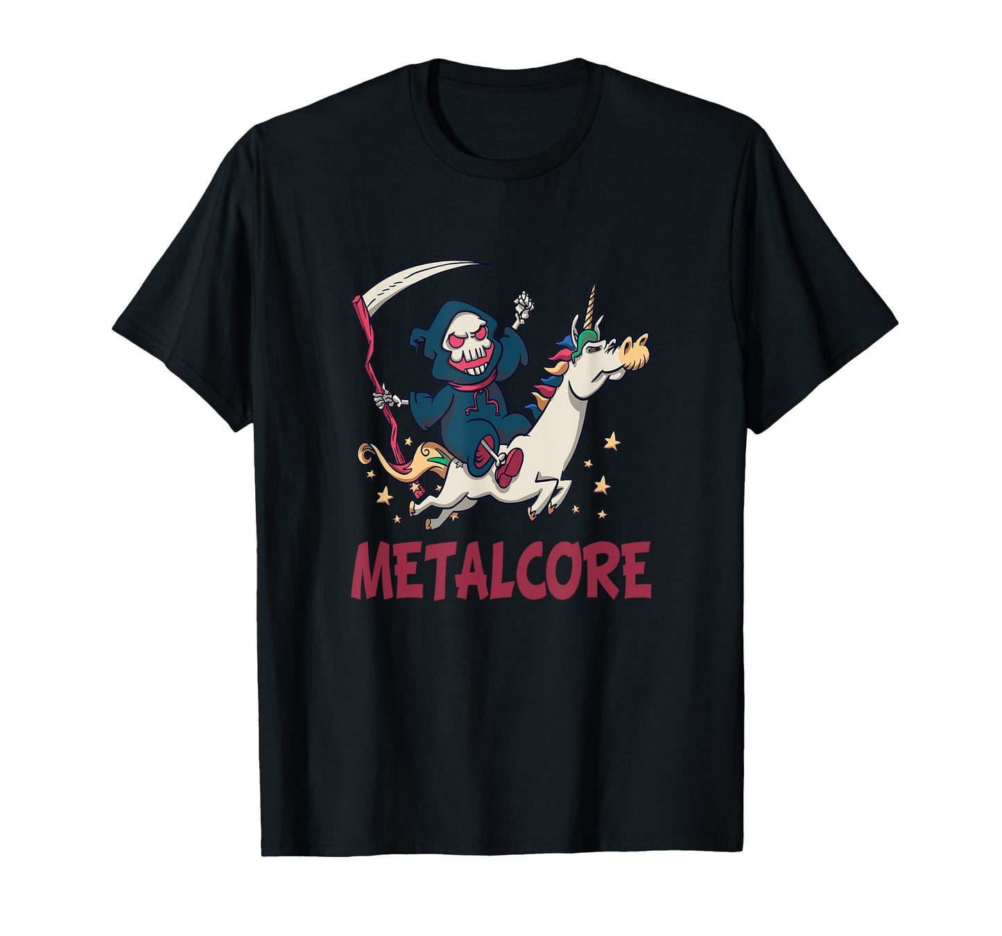 Funny Metalcore Reaper Unicorn Metalhead T-Shirt