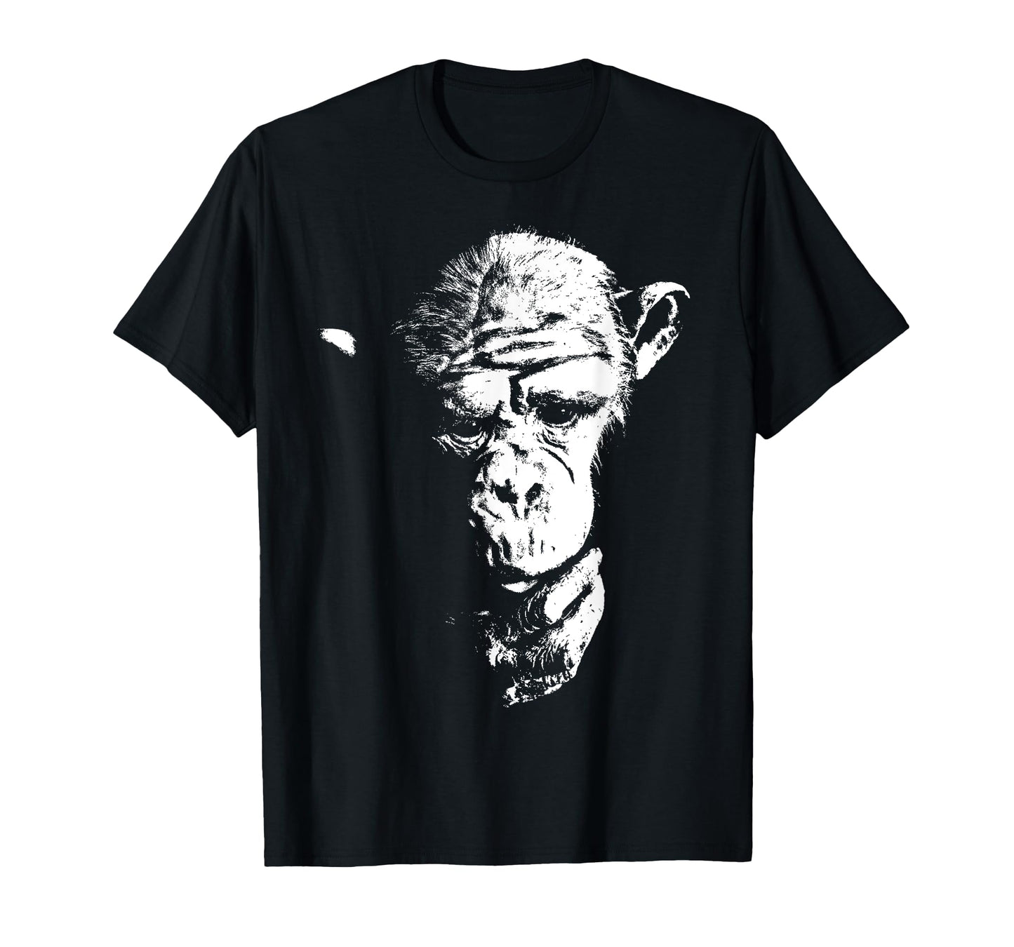 Cool Thinking Monkey, Chimpanzee Face, Ape, Chimp, Primate T-Shirt