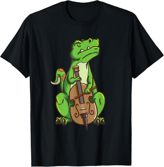 Cellist T Rex Cello Player Orchestra Music Lover Gift T-Shirt