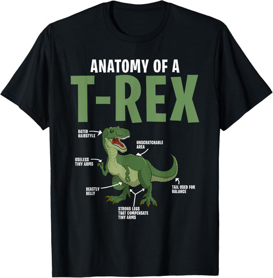 Anatomy Of A T Rex Dinosaurs Gifts For Boys Men Clothing T-Shirt