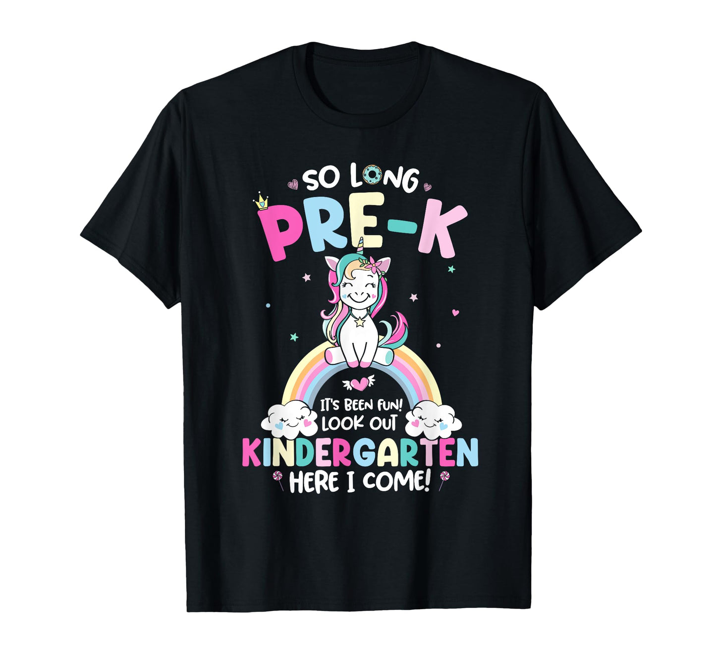 So Long Pre-K Kindergarten Grade Here I Come Unicorn Kid T-Shirt