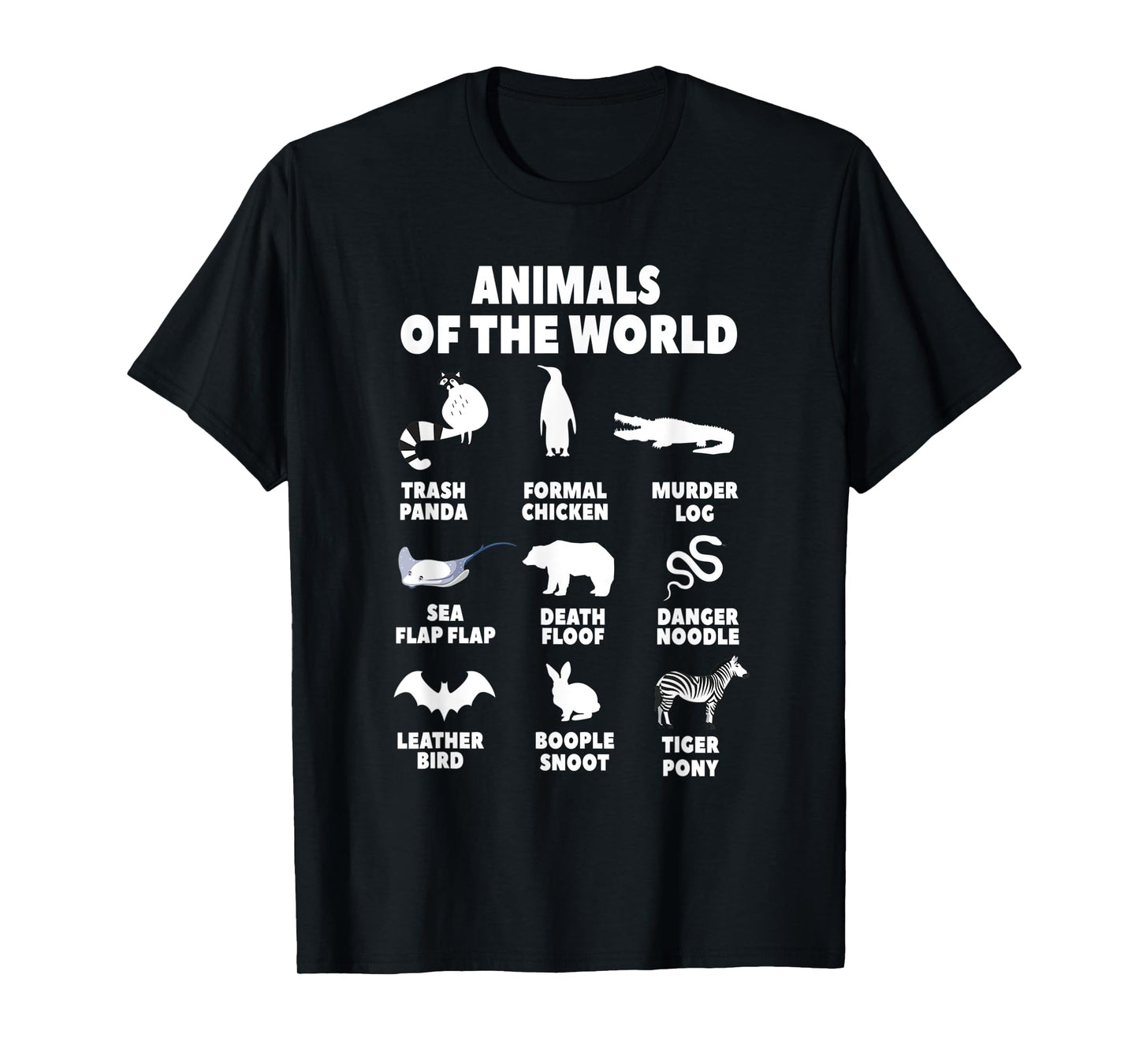 Animals Of The World Biology Wildlife Gift T-Shirt
