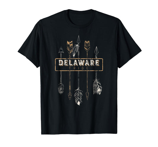 Delaware Tribe T Shirt Tribal Boho Distressed Arrows