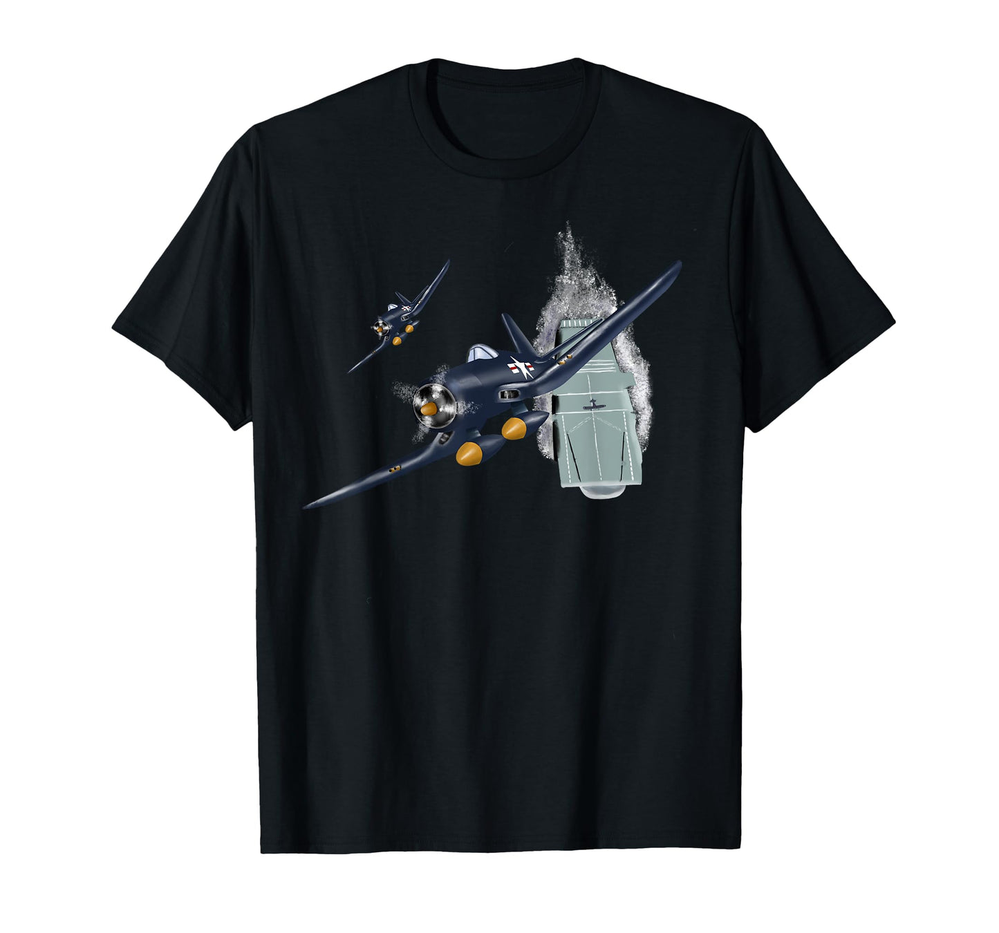 Military F&L Design Co. WW2 Planes Warbirds F4U Corsair Aircraft Carrier T-Shirt