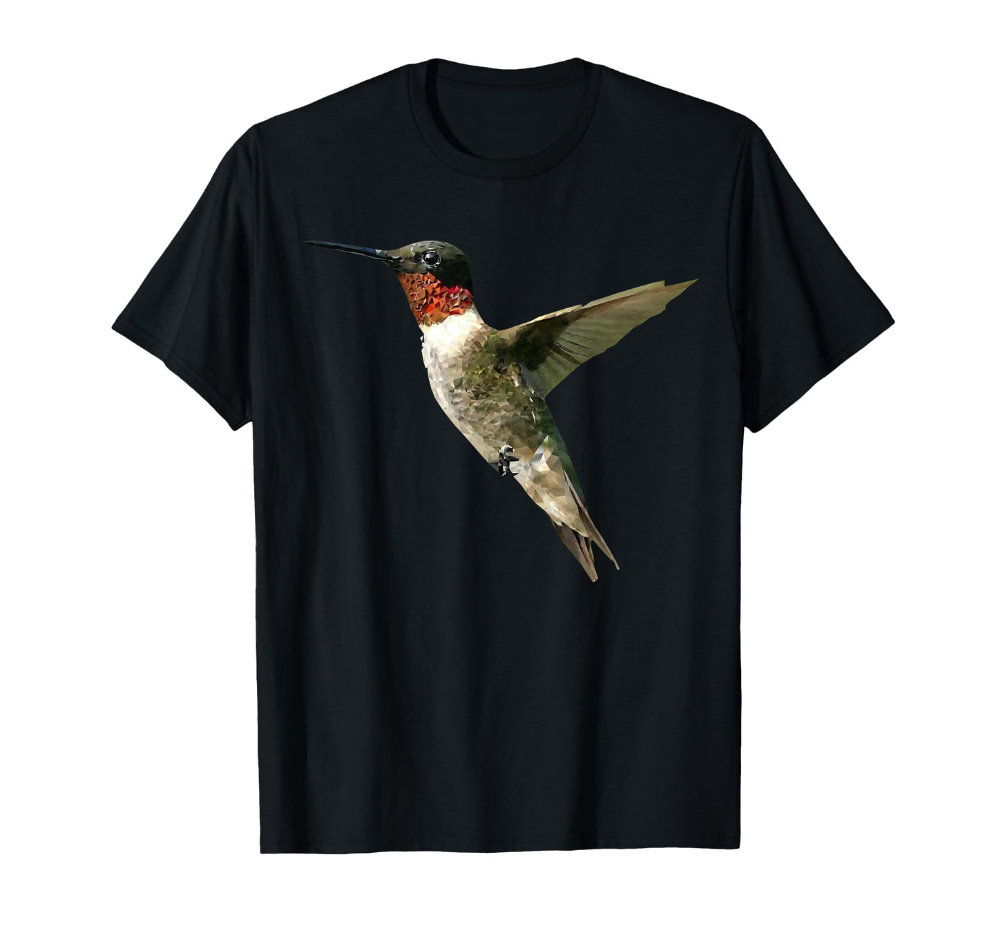 Birds Of A Feather Fly On Little Hummingbird T-Shirt, Adult, Unisex-Adults, Short Sleeve, T-Shirt, Grey, Small