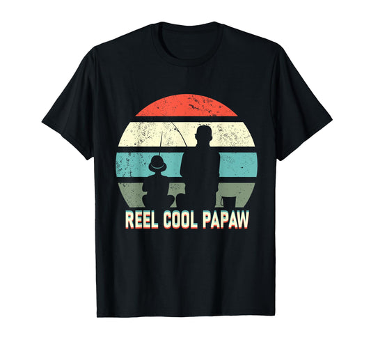 reel cool Papaw fisherman grandpa father's day Fishing gifts T-Shirt
