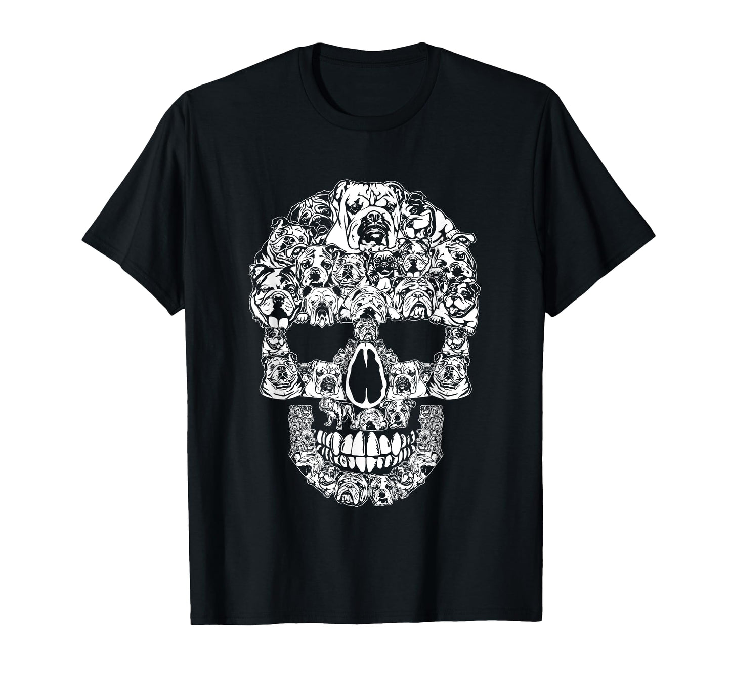 Funny Halloween English Bulldog Skull Dog Lover Costume Men Women T-Shirt
