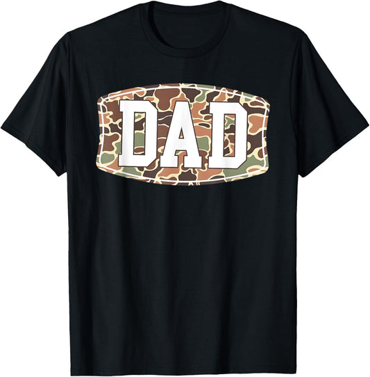 Men Old School Camo Dad, Retro Camouflage Daddy Father's Day T-Shirt
