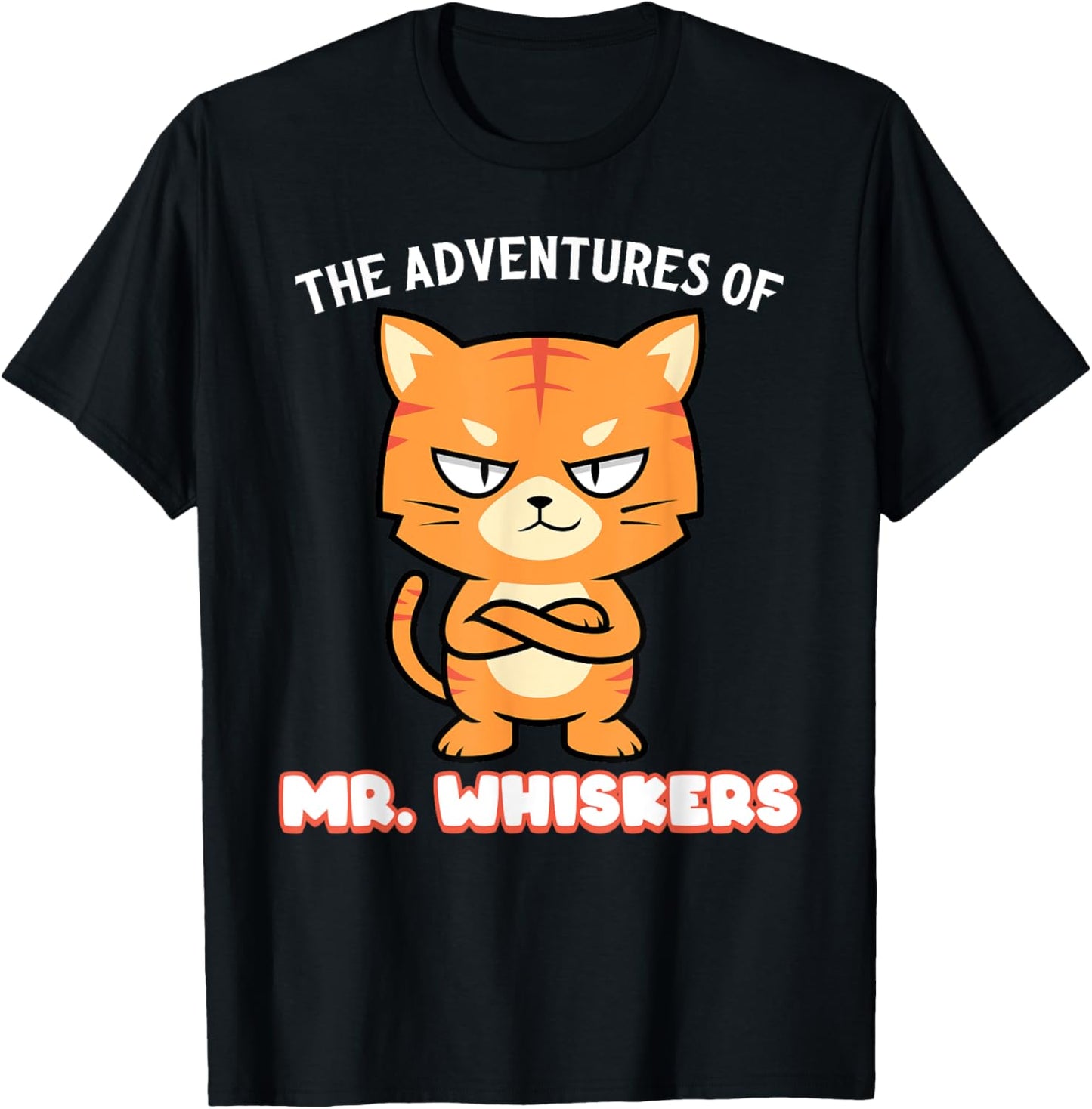 Orange Tabby Cat Adventures of Mr Whiskers Orange Cat Lover T-Shirt