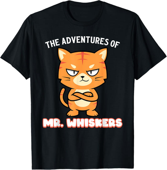 Orange Tabby Cat Adventures of Mr Whiskers Orange Cat Lover T-Shirt