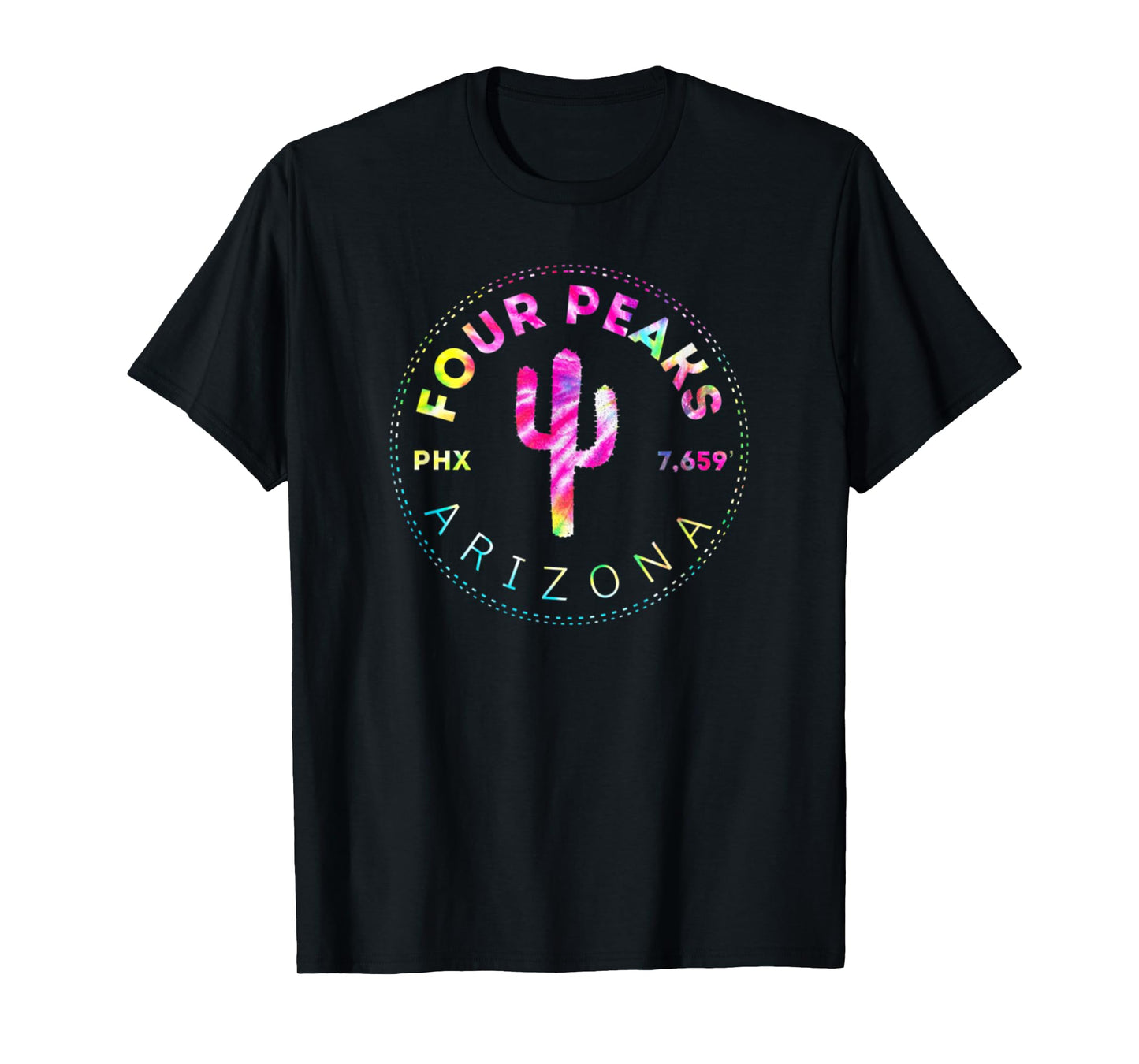 Four Peaks Tie Dye - Phoenix Arizona Mountains T-Shirt