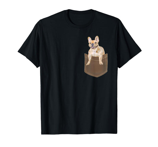 French Bulldog Pocket Shirt Cute Frenchie Dog Men Women Kids T-Shirt