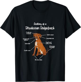 Anatomy of a Rhodesian Ridgeback | Dog Rhodesian Ridgeback T-Shirt for Men Women Girls Kids