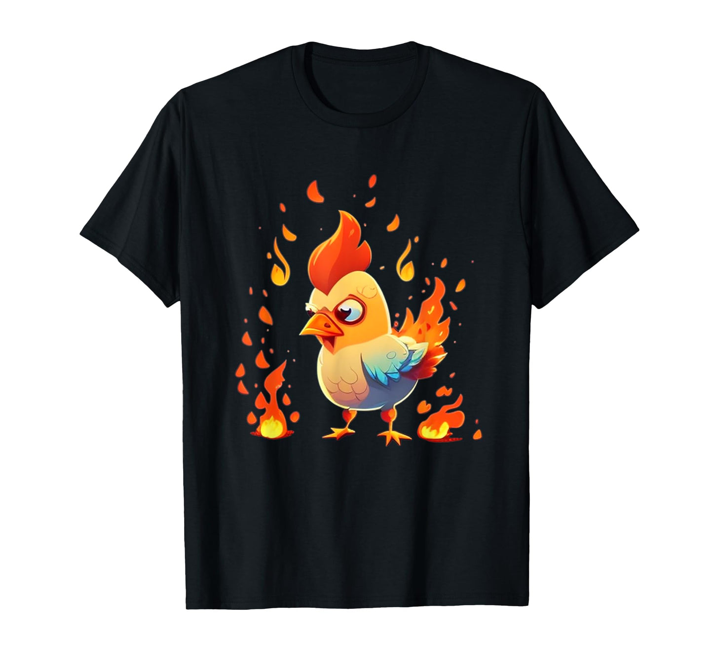 Funny looking Fire Chicken T-Shirt