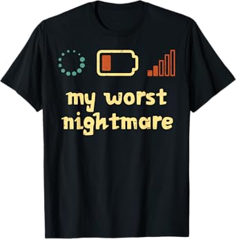 My Worst Nightmare Low Wifi Signal Funny Gamer Men Boys Kids T-Shirt