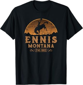 Ennis Montana MT Wild West Rodeo Cowboy T-Shirt