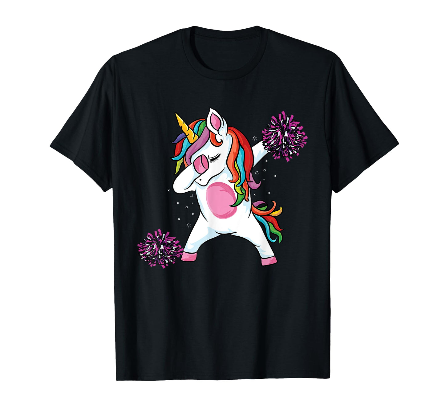 Magical dabbing unicorn cheer cute unicorn Cheerleading T-Shirt