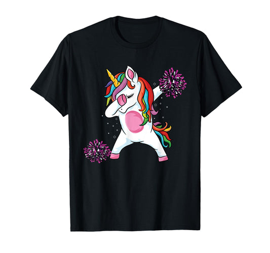 Magical dabbing unicorn cheer cute unicorn Cheerleading T-Shirt