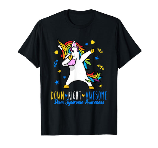 Simply ingenious down syndrome awareness dabbing unicorn T-Shirt