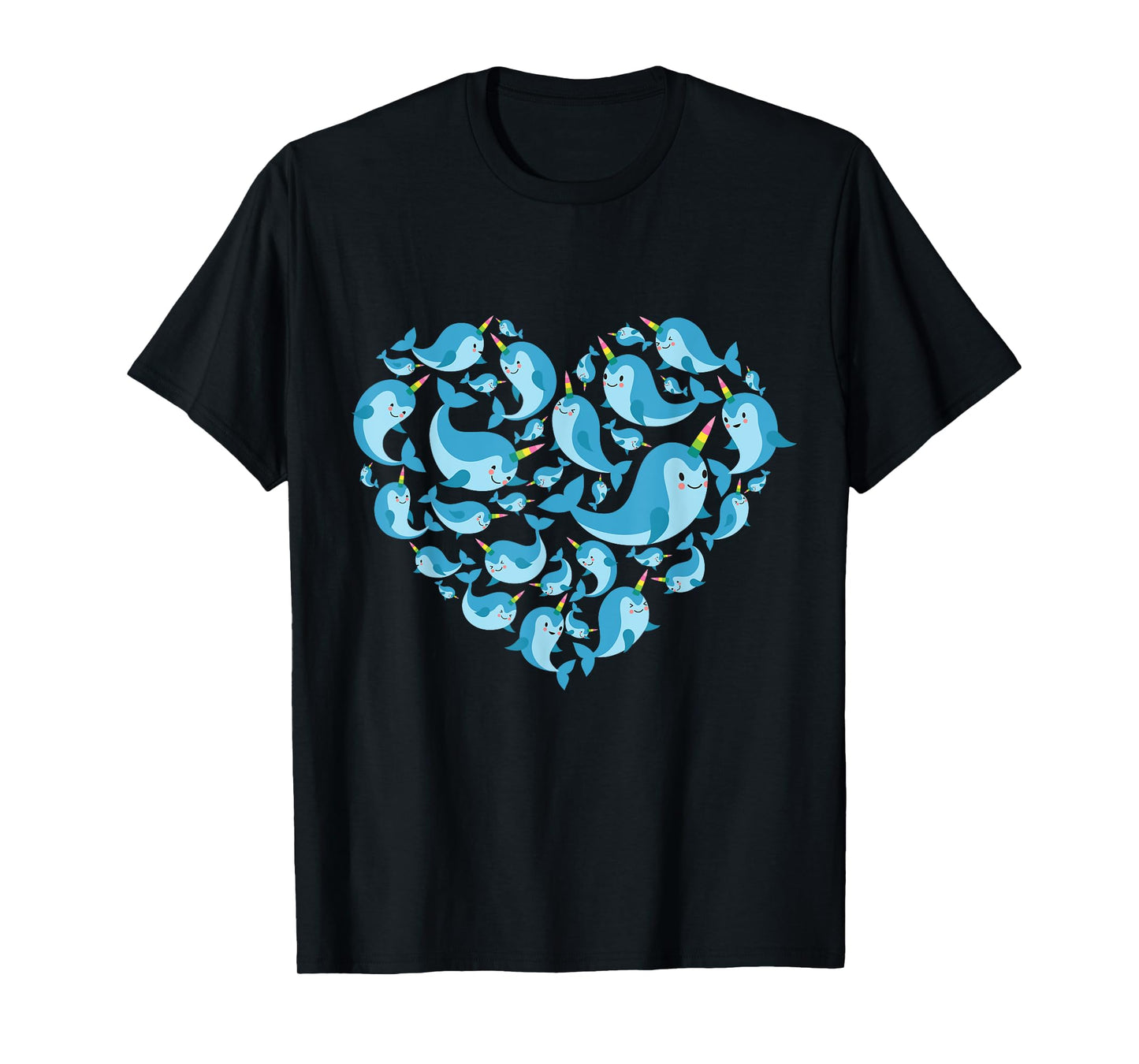 Narwhals lover heart gift for men women girls kids narwhal T-Shirt