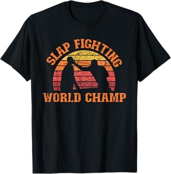 Retro Vintage Silhouette Slap Fighting T-Shirt