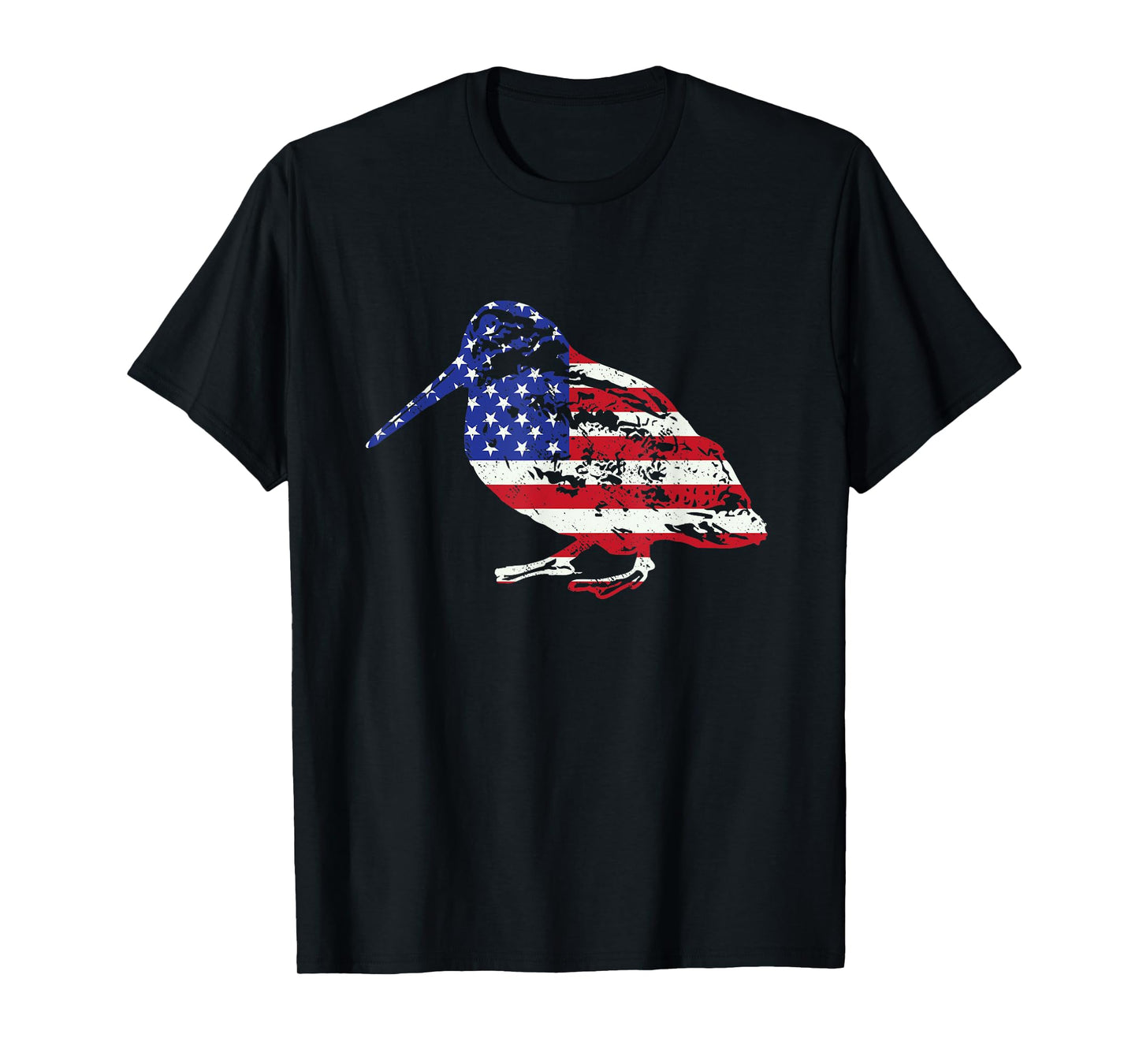 American Flag Woodcock Hunter Timberdoodle Bogsucker Gifts T-Shirt