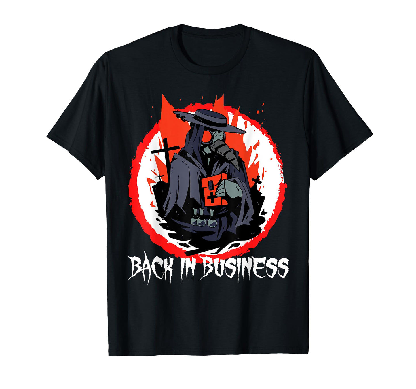 Back in Business Medieval Plague Doctor Occult Tarot T-Shirt
