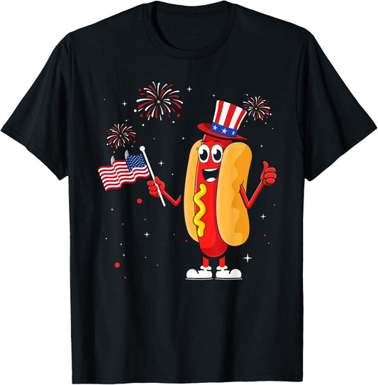4th of July Hot Dog Hotdog 4th of July Boys Men Women T-Shirt