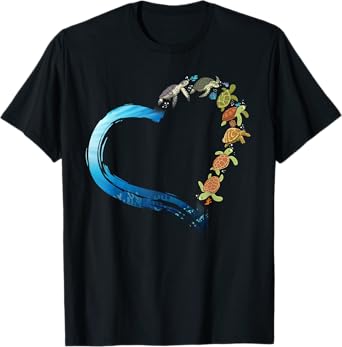 Sea Turtle Tortoise Heart T-Shirt