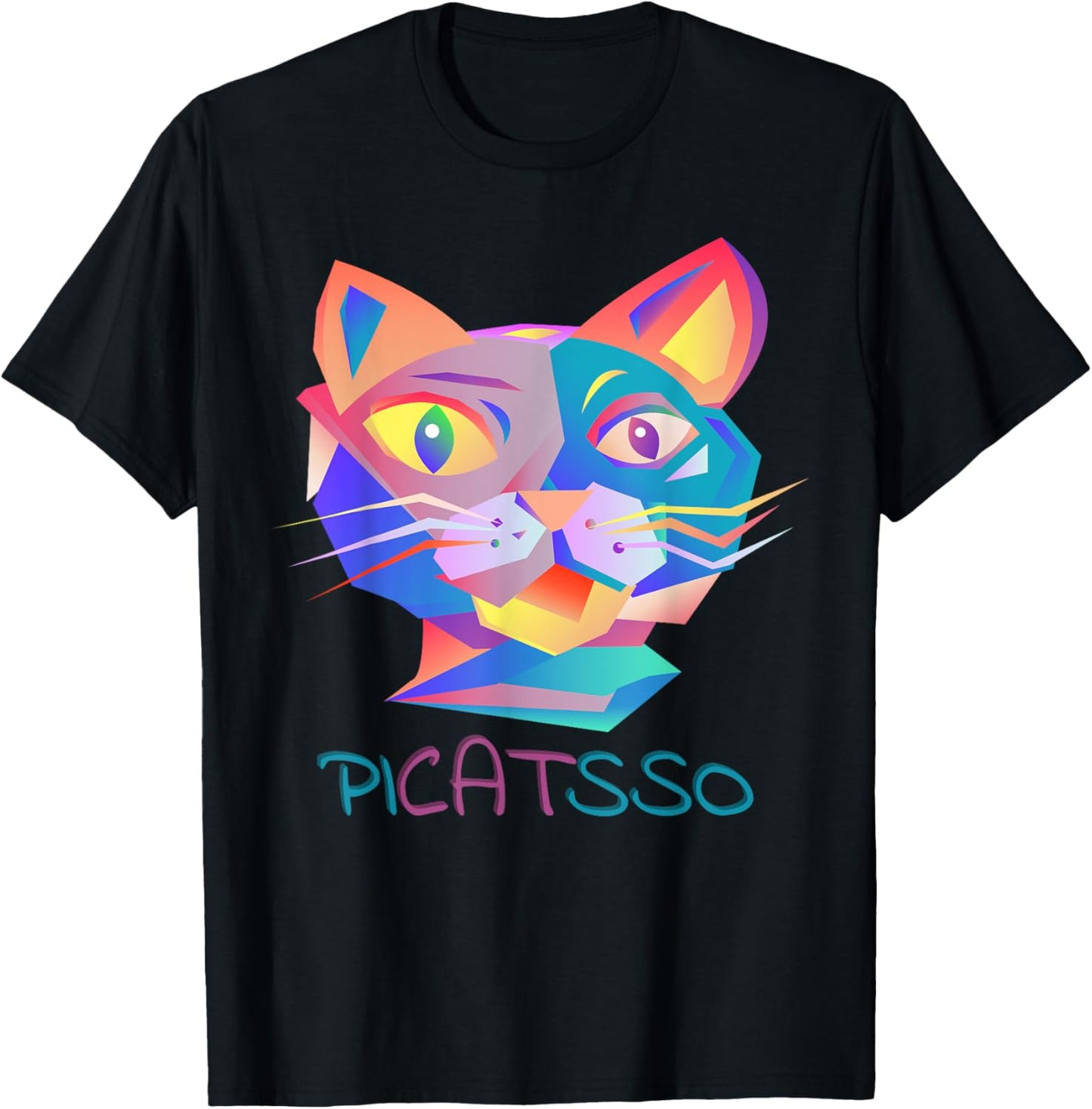 Picasso Art Cat T-Shirt | Funny Abstract Cat T-Shirt