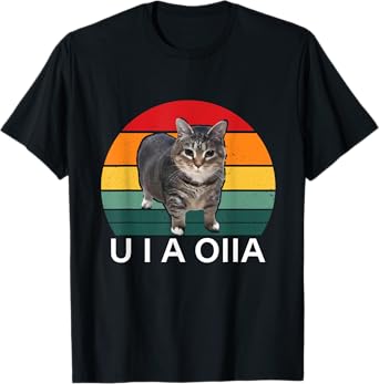 Oia Cat Meme I Wake Up Engage in Tomfoolery Oiia Cat Spinnin Men Women Kids T-Shirt