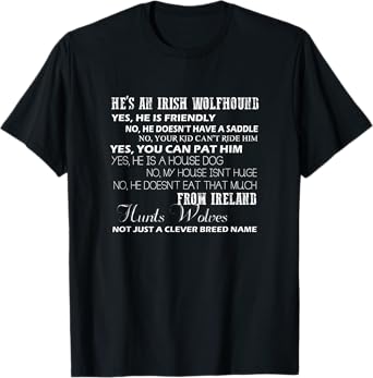 He's An Irish Wolfhound Common Questions Answers T-Shirt