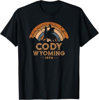 Cody Wyoming WY Retro Western Style Cowboy T-Shirt