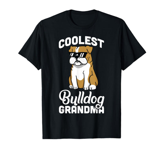 English Bulldog Coolest Grandma T-Shirt Funny Dog Shirt Men Women Girls Kids T-Shirt