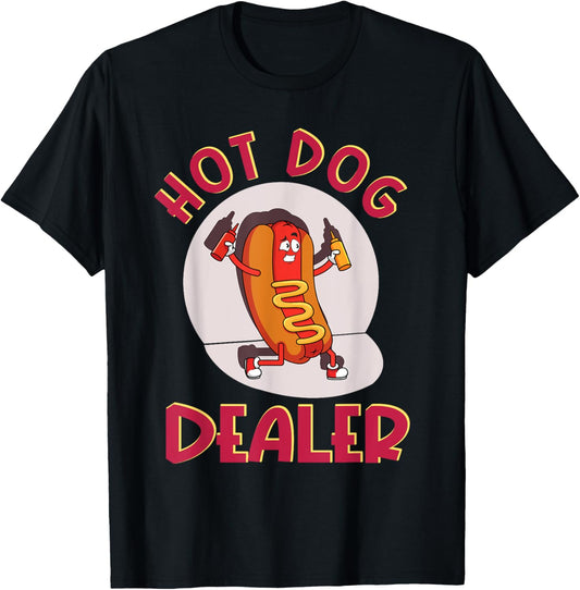 Hot Dog Outfit Eating Contest Glizzy Costume Hot Dog Dealer T-Shirt