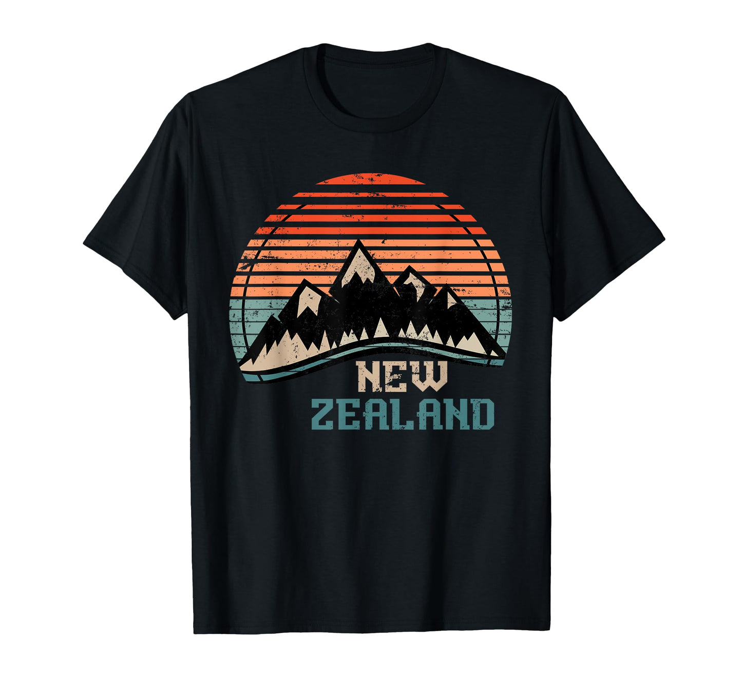 Retro Mountains New Zealand T-Shirt