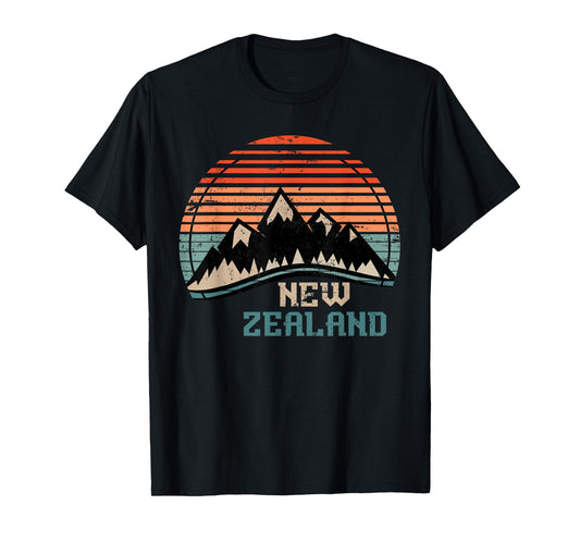 Retro Mountains New Zealand T-Shirt