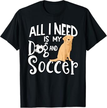 Golden Retriever Dog And Soccer Player Gift T-Shirt
